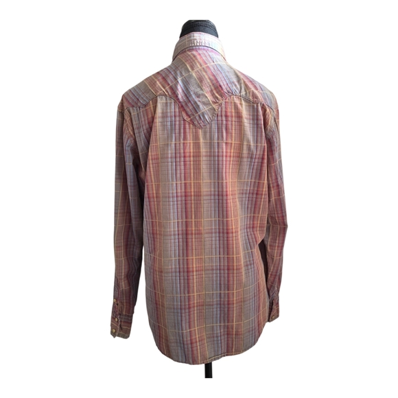 Wrangler Retro Stylish Multicolor Plaid Button-Down Shirt Size Med - Picture 5 of 9